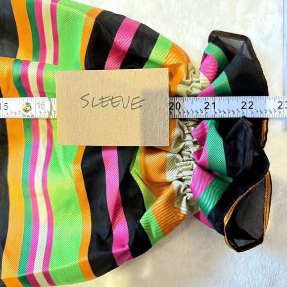 Ramy Brook Top Size 2 Striped Cropped long sleeve bustier - Picture 9 of 9